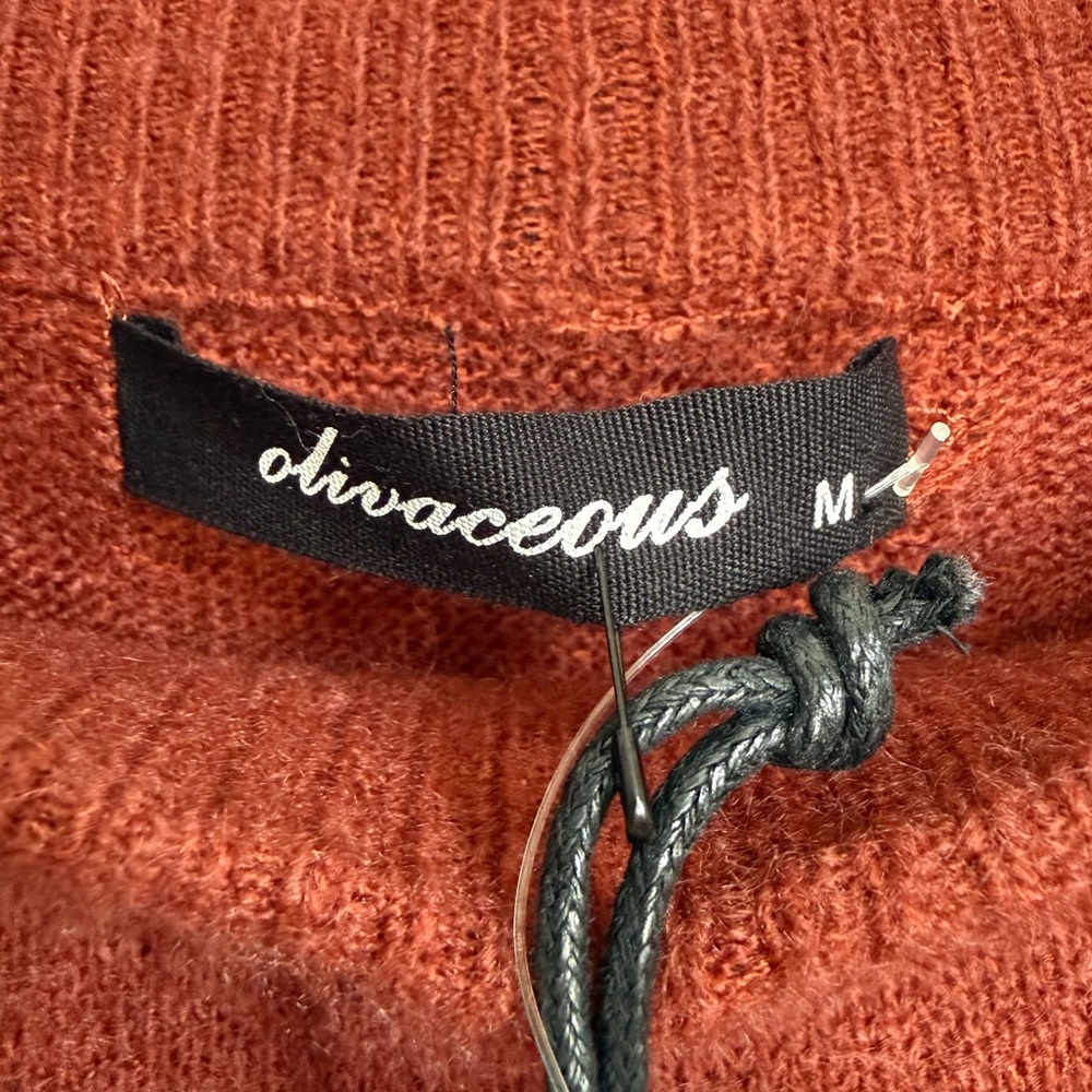 olivaceous off the shoulder sweater NWT m.fredric - Picture 3 of 8